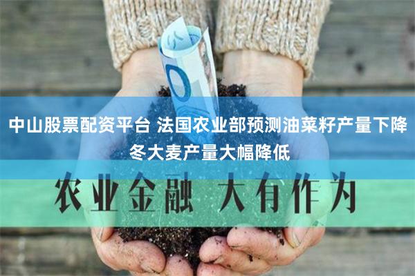 中山股票配资平台 法国农业部预测油菜籽产量下降 冬大麦产量大幅降低
