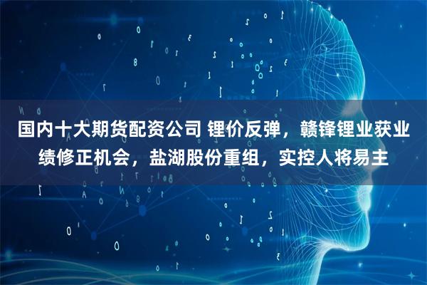 国内十大期货配资公司 锂价反弹，赣锋锂业获业绩修正机会，盐湖股份重组，实控人将易主